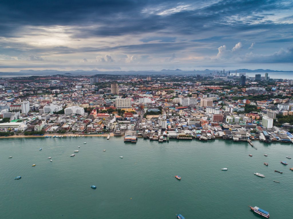 Aerial view of Pattaya beach