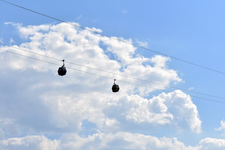 cable car-cabins-against sky