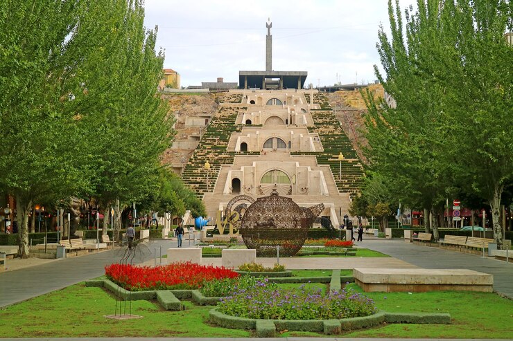 yerevan cascade famous landmark central district Yerevan Armenia